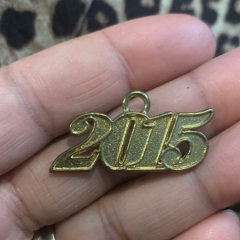 Gold 2015 Pendant Charm